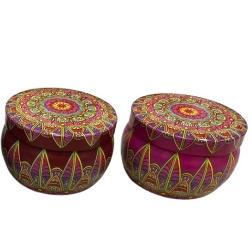 Decorative Mandala Jar Candle