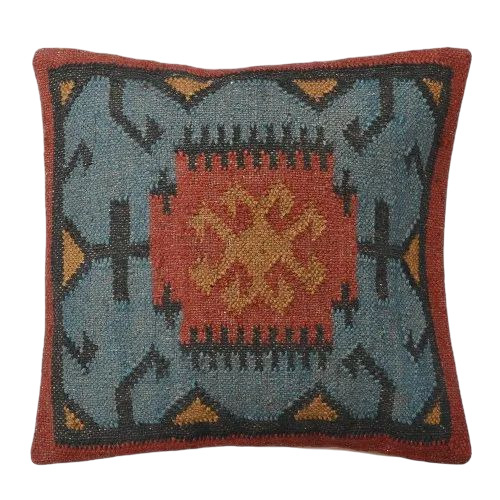 Handmade Wool Jute Cushion Cover