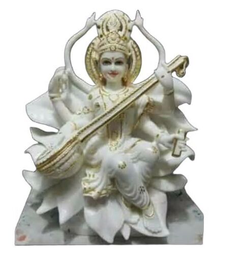 Maa Saraswatti Marble Statue