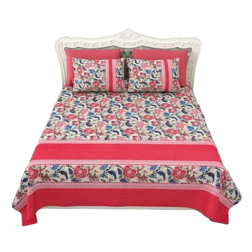 Multicolor Cotton Double Bedsheets