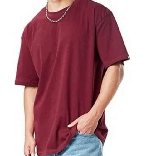 Terry Cotton Plain Oversized Men T Shirt