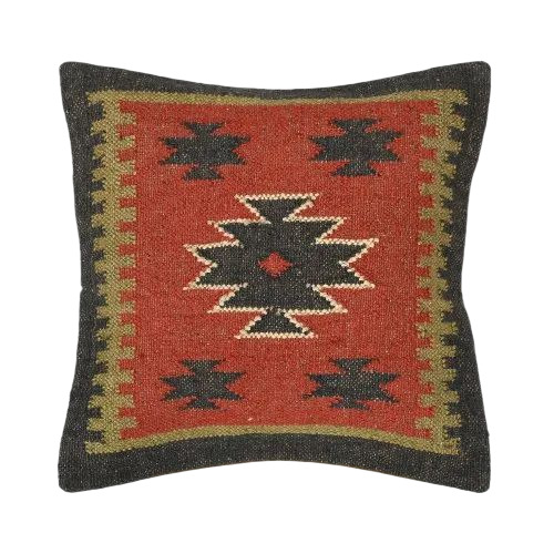 Wool Jute Cushion Cover
