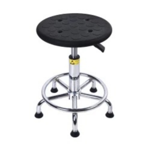 Esd Stool - Stainless Steel, Standard Size, Black | Comfortable Hospital Stool, European Style