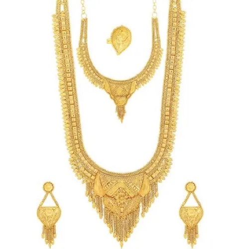 Gold Plated Bridal Wedding Jewellery Necklace Set