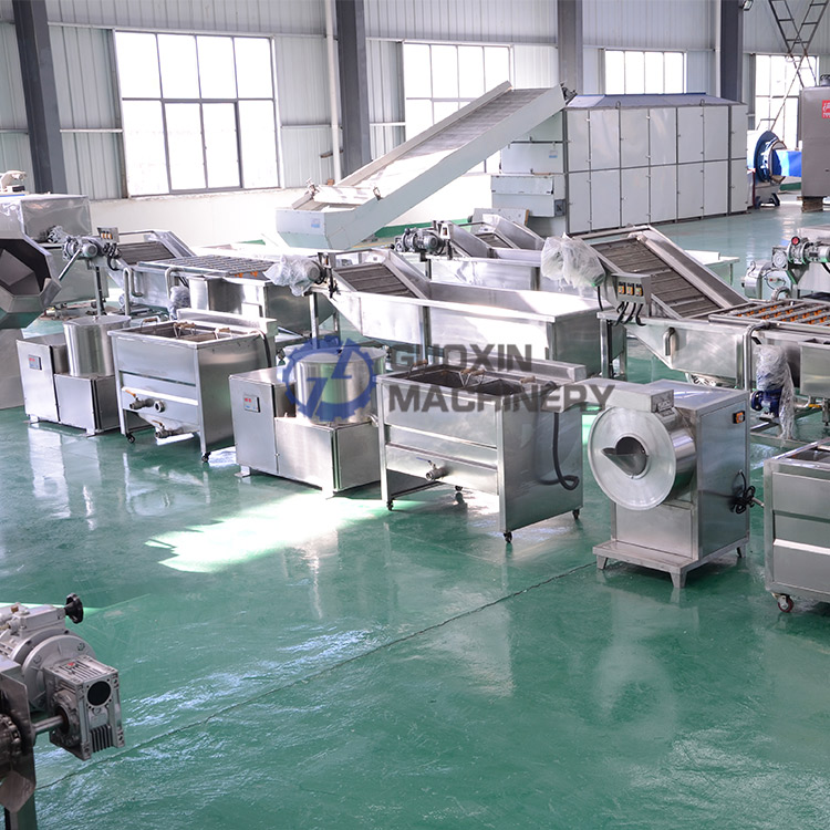 High Efficient Fully Automatic Fried Potato Crisp Chips Making Machine Quick Frozen French Fries Production Line - Product Type: Vegetable