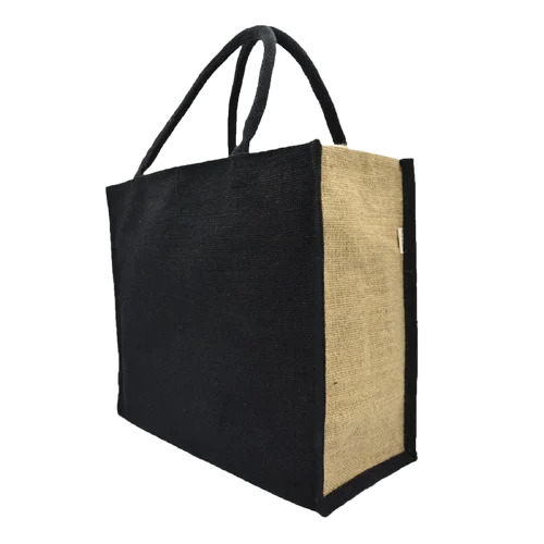 Black Jute Tote Bag