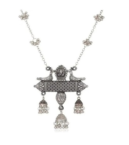 Dulcett India Oxidised Silver Necklace Set