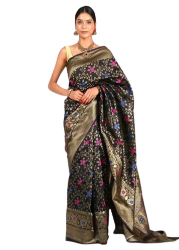 Majestic Black Banarasi Silk Saree
