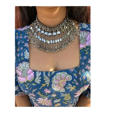 Mirror Glass Afghani Necklace Set