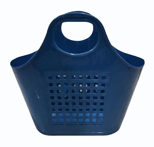 Navy Blue Plastic Handle Basket