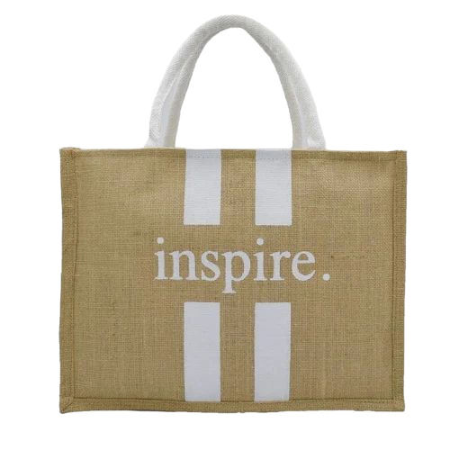 Print Jute Tote Bag