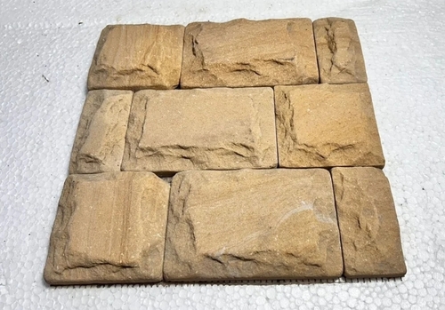 Teak Wood Sandstone Chisel Wall Tile