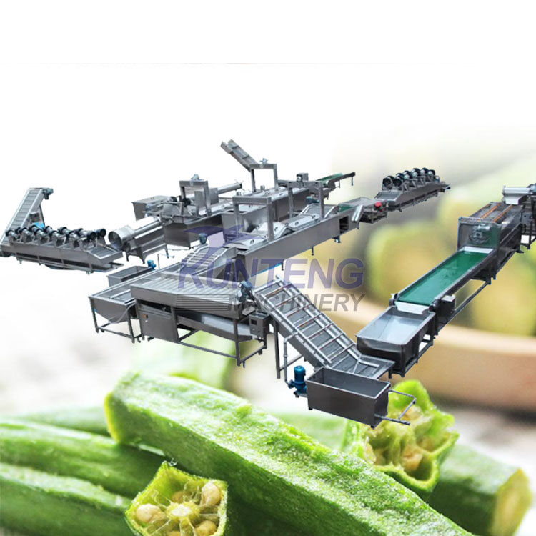 Crispy Okra Fryer Fruit And Vegetable Crispy Frying Production Line Complete Set Of Frying Assembly Line - Feature: Fully Automatic