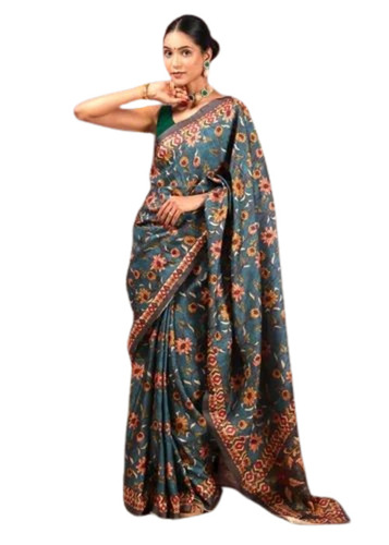 Exquisite Floral Motif Banarasi Silk Saree
