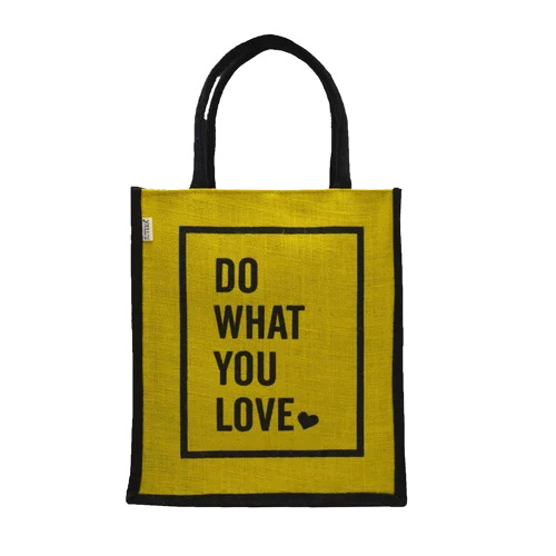 Printed Jute Tote Bag