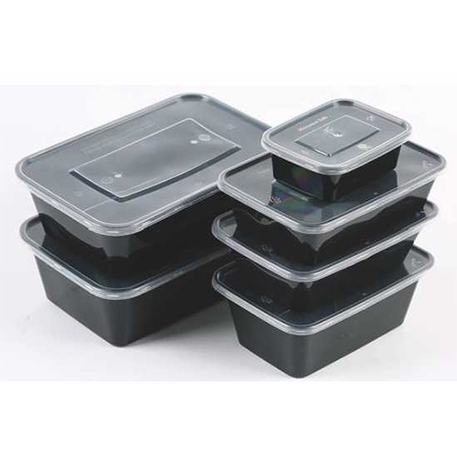 Rectangular Food Container - Color: Black