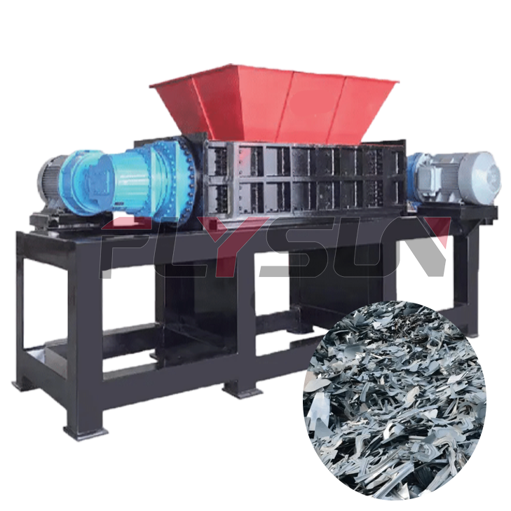 Two Shaft Metal Shredder Waste Aluminum Shredding Machine - Color: Customized