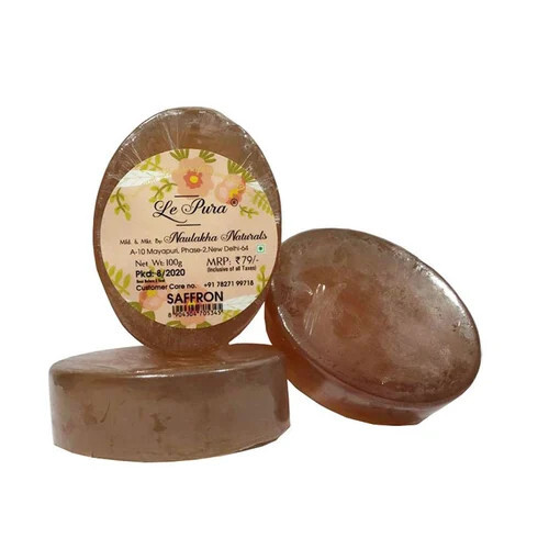100 Gm Saffron Bath Soap - Color: Brown