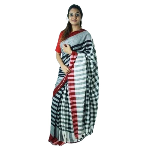 Ladies Zari Border Tussar Silk Saree