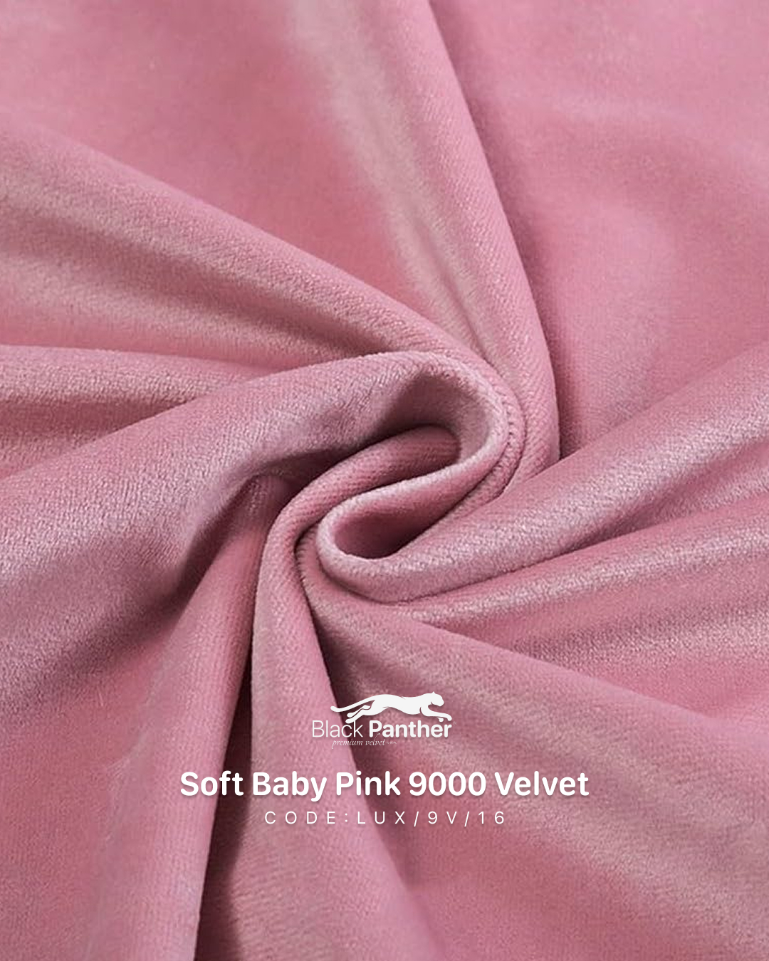 Elegant 9000 Series Velvet Fabric - Color: Soft Baby Pink