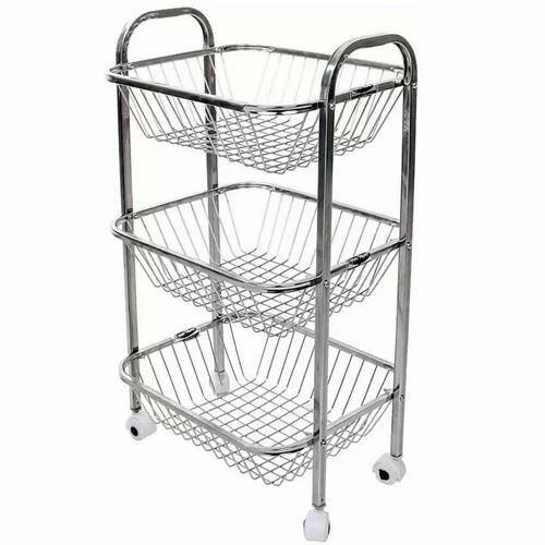 Stainless Steel Vegetable Kitchen Trolley