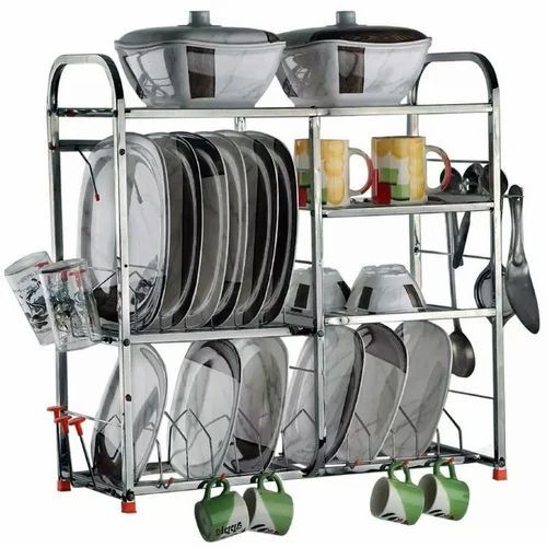 Triple Layer Stainless Steel Dish Rack