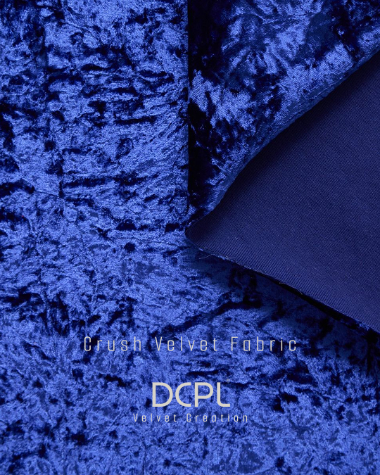 High-Quality Plush Crush Velvet Fabric For Sofa & Dress - Color: Multicolour