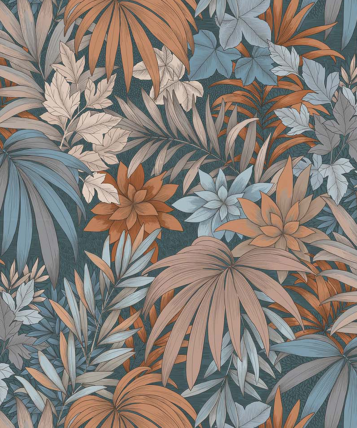 Vertical Herbaceous Wallpaper - Material: Non-Woven