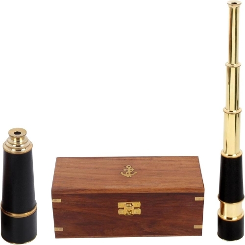 Brass Telescope Leather 