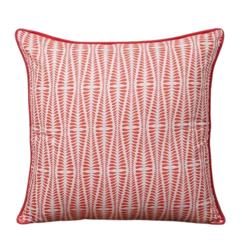 Orange Printed Cushion Cover