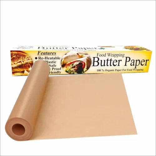 Brown 1 side coated food grade butter paper 20 meter