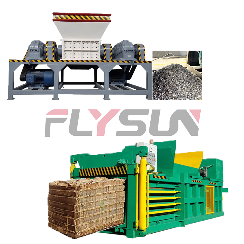 Factory Specific Garbage Shredding And Packing Equipment Industrial Solid Waste Crushing And Compressing Machine - Automatic Grade: Fully Automatic