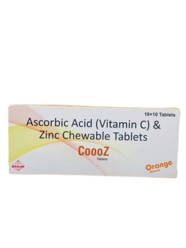 Coooz Ascorbic Acid Vitamin C Zinc Chewable Tablet