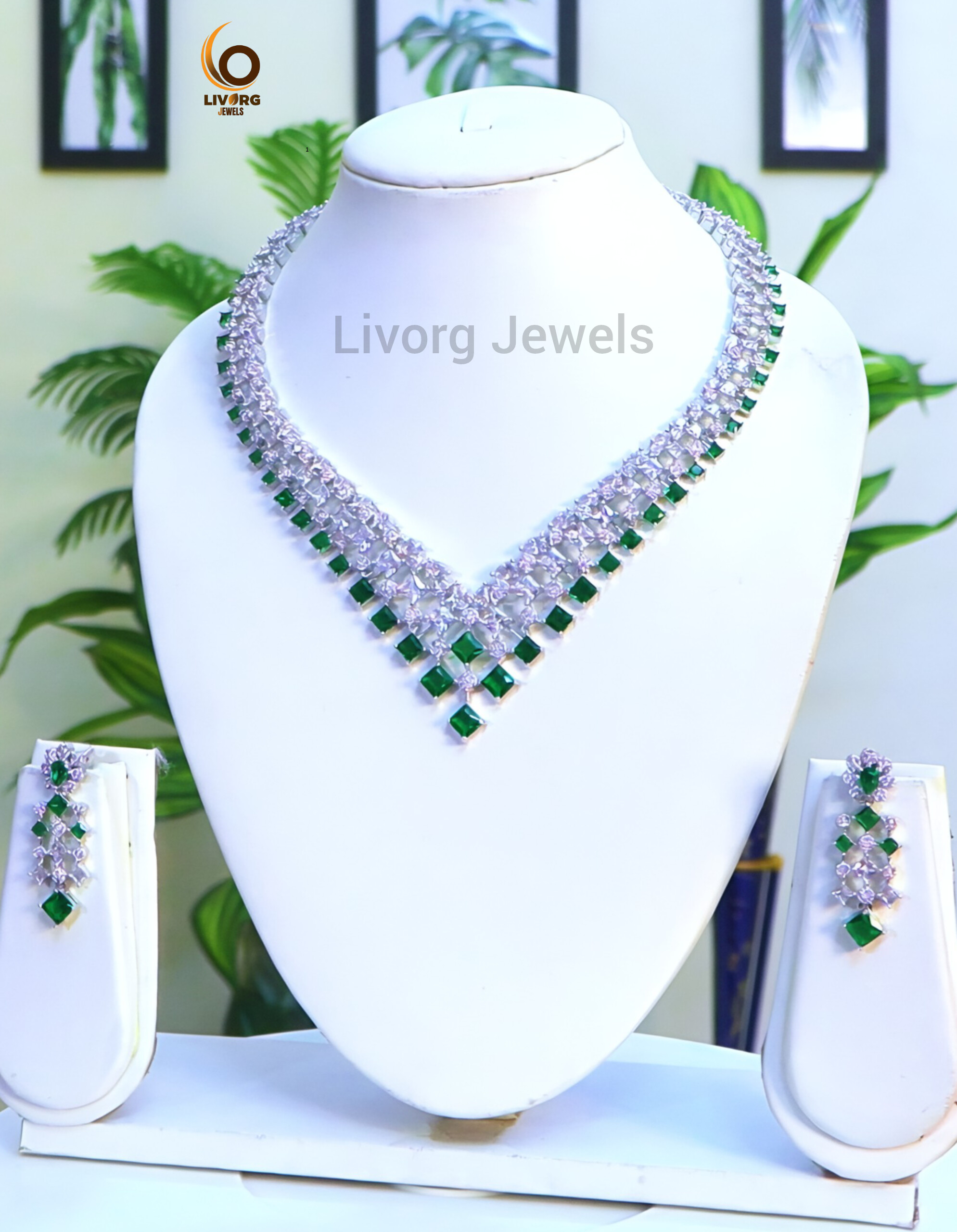 american diamond necklace set