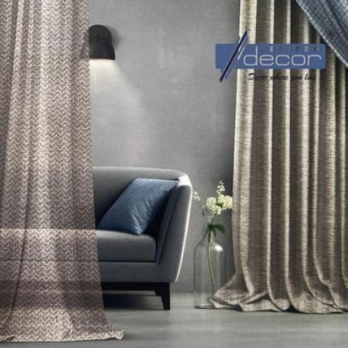 Henny Cotton Polyester Mix Curtain Fabric - Color: Multiple