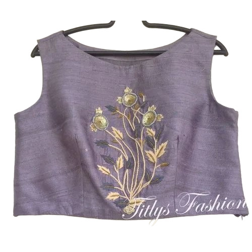 Ladies Purple Designer Blouse