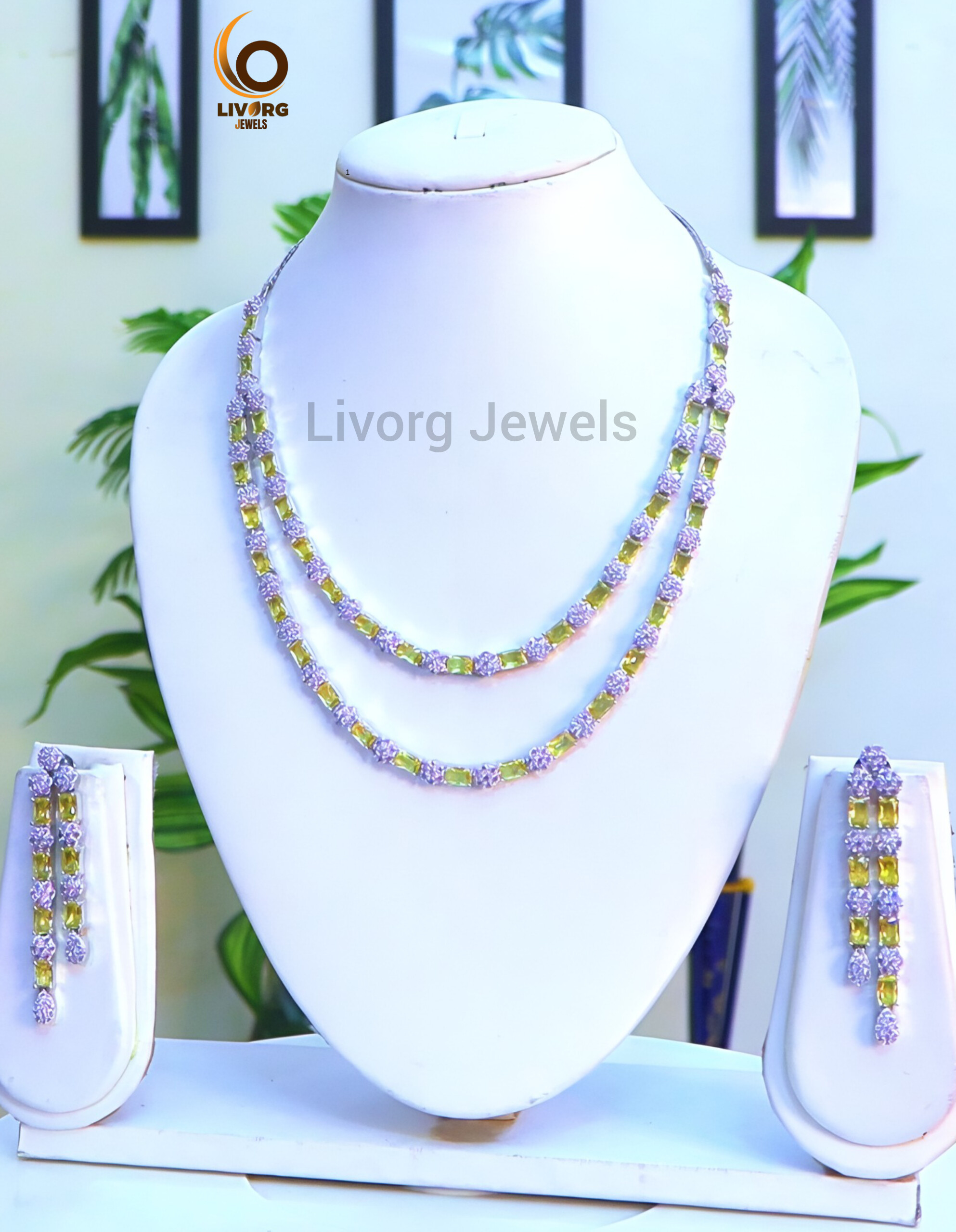 AD Diamond Necklace Set