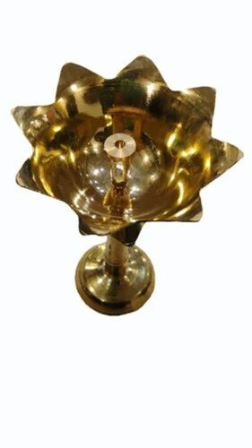 Brass Lotus Stand Diya