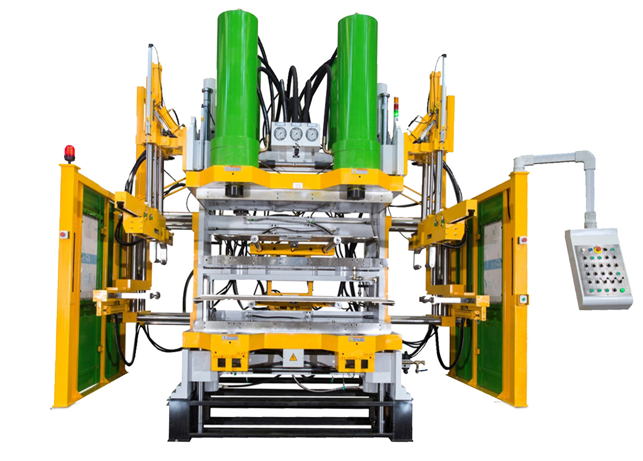 Rubber Track Belt Machine - Color: Yellow And Green