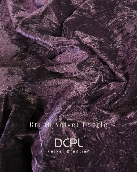 Designer Crush Velvet Material | Rich Shine | Home Furnishing & Apparel - Bust Size: 100 Meter (M)