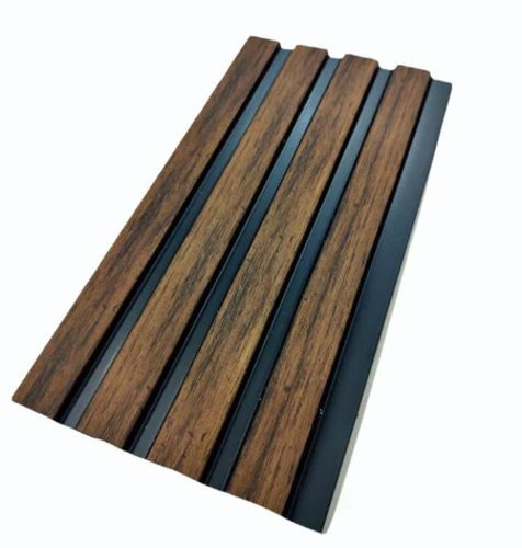 Indoor Chocolaty Louver Charcoal Wall Panel
