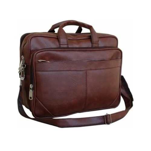 Chocolate Brown Leather Laptop Bag