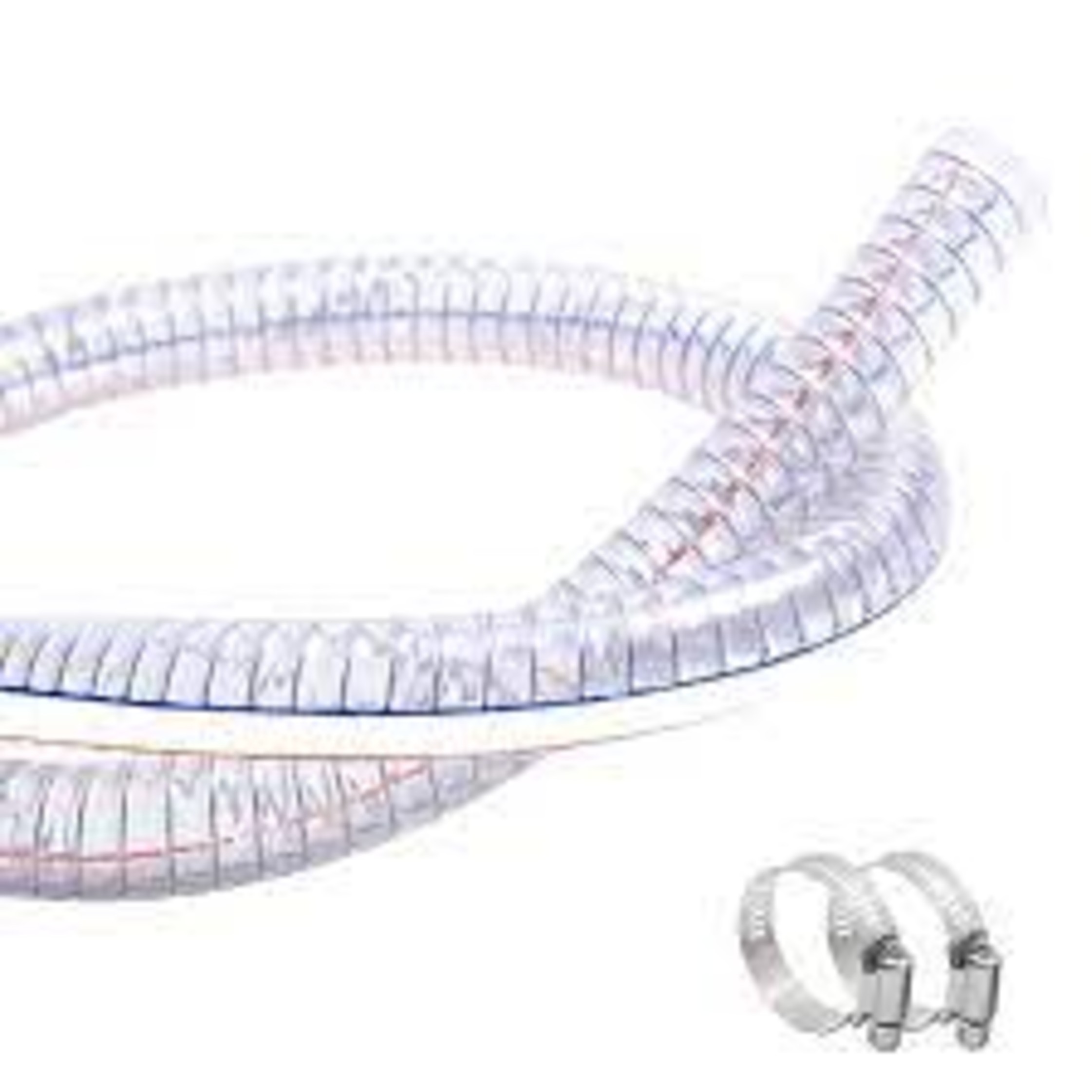 Flexible Pipe Steel Wire Reinforced Pvc Water Hose - Length: 15 Meter (M)