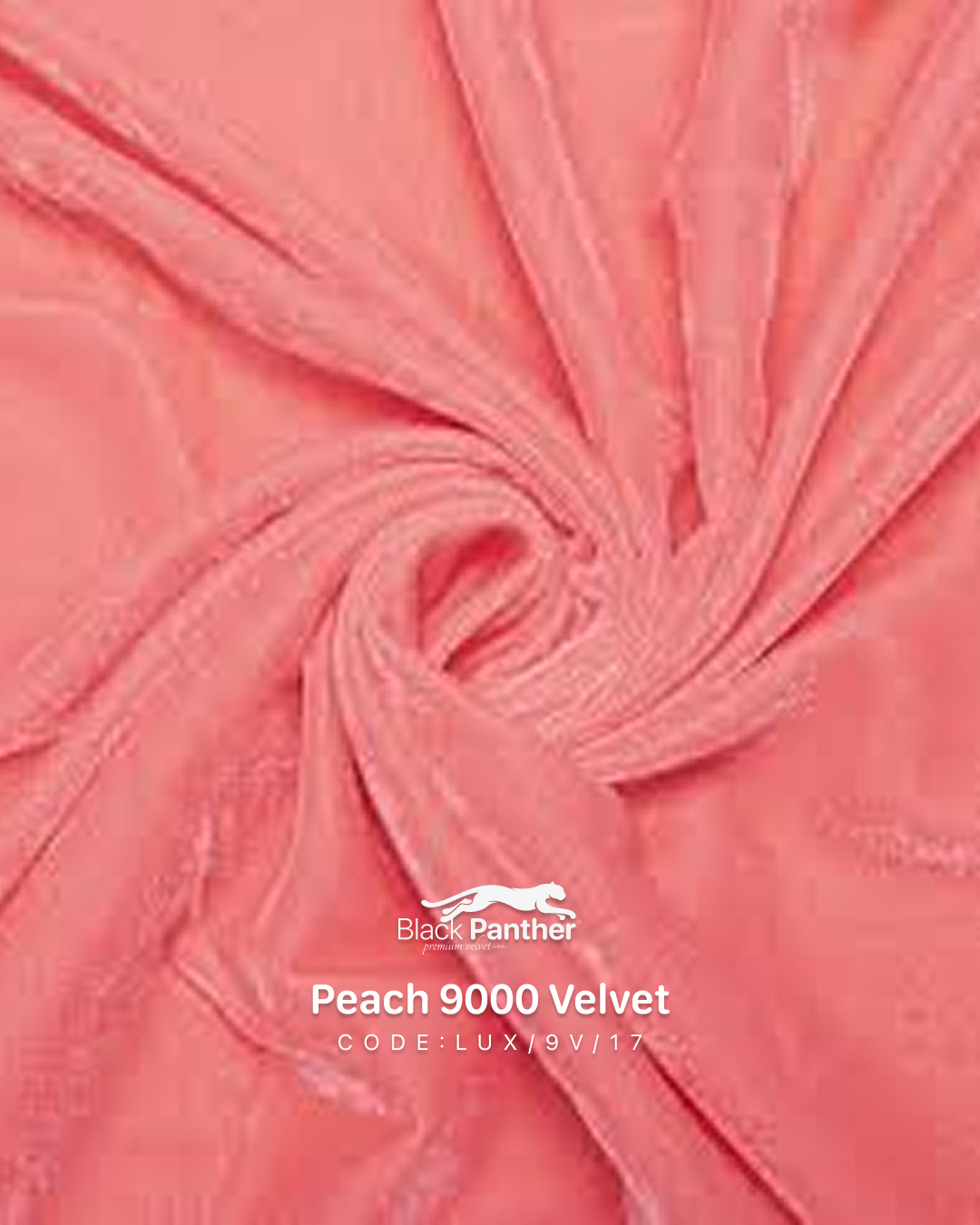 Soft & Rich Peach 9000 Velvet Fabric - Application: Upholstery