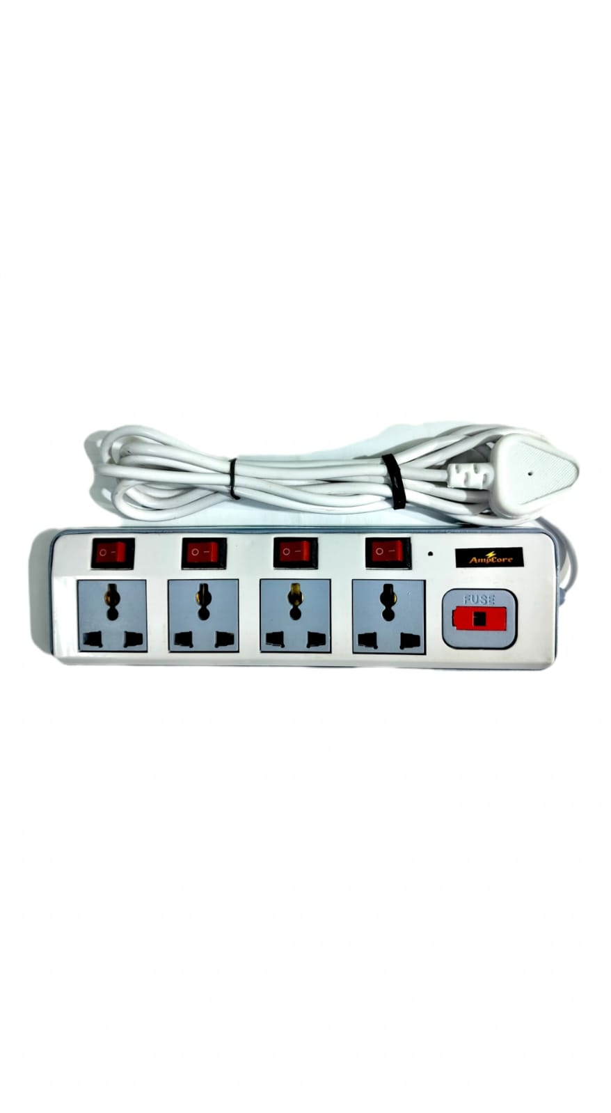 4+4 Power Switch Strip Extension Board 6a & 240volts With 4 Sockets