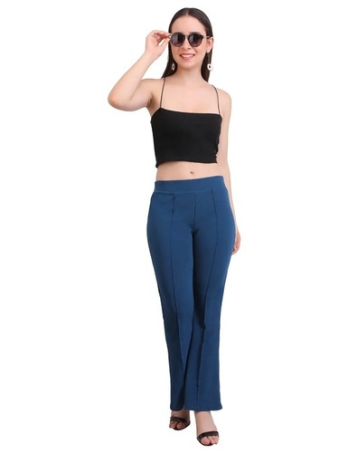 Blue Women Trouser Pants - Feature: No Fade