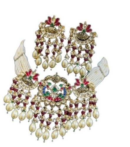 Kundan Necklace Set - Gender: Women