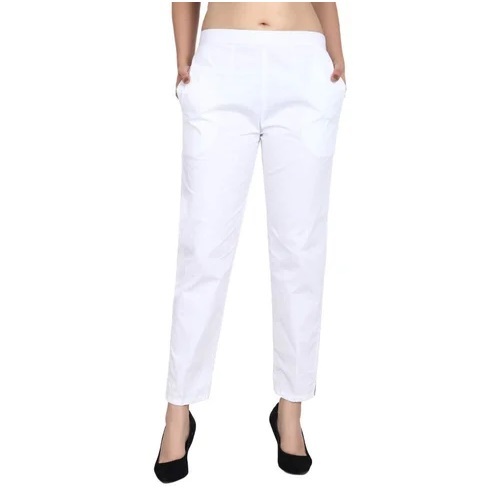 Plain White Ladies Pant