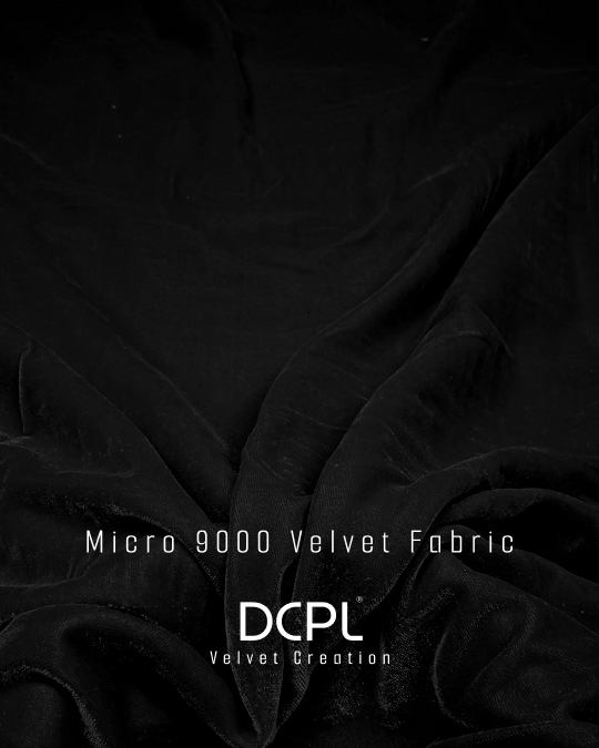 Black High Gsm 9000 Single Tone Velvet Fabric - Design: Plain