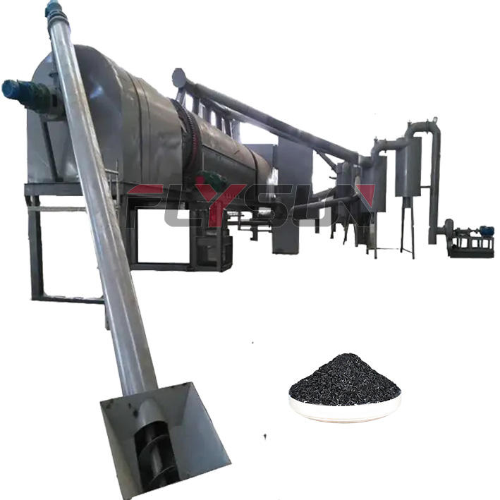 Continuous Carbonization Furnace Walnut Shell Carbon Rotary Furnace Carbonize Stove - Color: Customizable